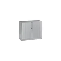 armoire vinco armoire basse à rideaux monoblocs generic 100 x 120 cm alu-alu - aluminium -