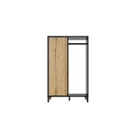 armoire terre de nuit dressing 1 porte en bois imitation chêne - dr5062-1