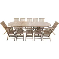 ensemble table et chaises de jardin teck'line ensemble de jardin en teck premium nila 12 chaises jenae