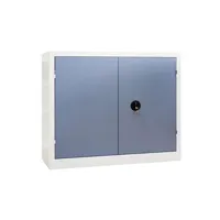 armoire de bureau pierre-henry - armoire monobloc industrielle 120 x 53 x 100 cm gris et bleu