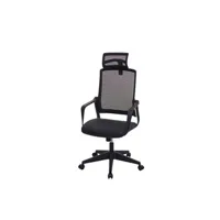 fauteuil de bureau mendler chaise de bureau hwc-j52 appui-tête ergonomique similicuir noir