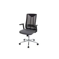 fauteuil de bureau mendler chaise de bureau hwc-j53 ergonomique similicuir gris