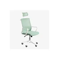 fauteuil de bureau sklum chaise de bureau avec roulettes et accoudoirs teill colors mousse de céladon 119 - 126,5 cm