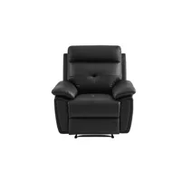 fauteuil de relaxation vente-unique.com fauteuil relax en cuir noir vineta