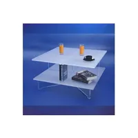 table basse carrée deux matières
