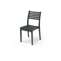 lot de 4 chaises de jardin en résine olimpia design anthracite 52 46 h 86 cm