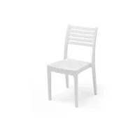 lot de 4 chaises de jardin olimpia - 52 x 46 x h 86 cm - blanc