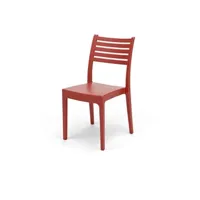 lot de 4 chaises de jardin olimpia - 52 x 46 x h 86 cm - rouge