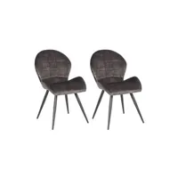 chaise label51 chaises à manger lot de 2 sil 51x64x87 cm anthracite