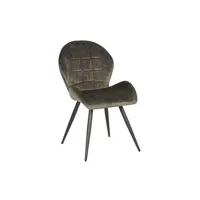 chaise label51 chaises à manger lot de 2 sil 51x64x87 cm vert velours