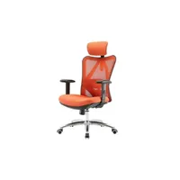 chaise de bureau hwc-j86 charge maximale 150kg sans repose-pieds orange