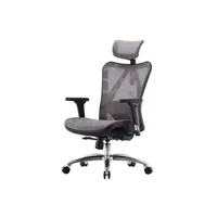chaise de bureau hwc-j87 accoudoirs réglables charge maximale 150 kg gris / noir