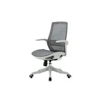 chaise de bureau hwc-j91 dossier ergonomique accoudoir relevable gris