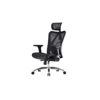 chaise de bureau hwc-j87 accoudoir ergonomique réglable, charge max. 150 kg noir