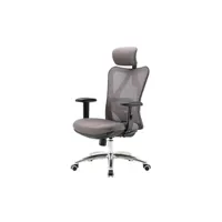 chaise de bureau hwc-j86 charge maximale 150kg sans repose-pieds gris