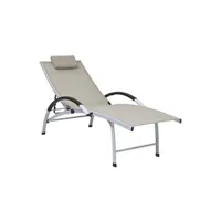 transat chaise longue bain de soleil lit de jardin terrasse meuble d'extérieur aluminium textilène crème 02_0012258