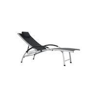 transat chaise longue bain de soleil lit de jardin terrasse meuble d'extérieur aluminium textilène noir 02_0012259