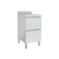buffet de cuisine vente-unique.com armoire de cuisine commerciale 96 cm avec 2 tiroirs acier inoxydable 02_0000001