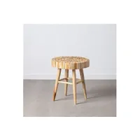 table de jardin bigbuy table d'appoint naturel bois de teck 50 x 50 x 55 cm