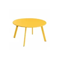 table de jardin bigbuy table d'appoint marzia acier moutarde 70 x 70 x 40 cm