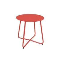table de jardin bigbuy table d'appoint luna rouge acier 45 x 45 cm