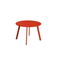 table de jardin bigbuy table d'appoint marzia 60 x 60 x 42 cm rouge acier
