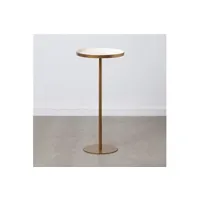 table de jardin bigbuy table d'appoint 40 x 40 x 85 cm doré blanc fer