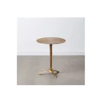 table de jardin bigbuy table d'appoint 47,5 x 47,5 x 57 cm doré aluminium