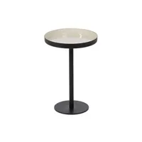 table de jardin bigbuy table d'appoint noir taupe fer 30 x 30 x 44 cm