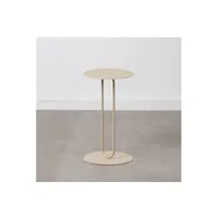 table de jardin bigbuy table d'appoint 30,5 x 30,5 x 53 cm crème fer