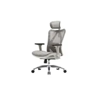 chaise de bureau hwc-j87 charge maximale 150 kg gris / blanc