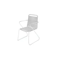 chaise de jardin antea 57 x 65,5 x 90 cm corde gris clair
