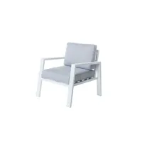 chaise de jardin thais 73,20 x 74,80 x 73,30 cm aluminium blanc
