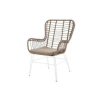 chaise de jardin ariki 63 x 67 x 97 cm acier blanc