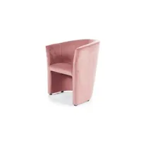 fauteuil de salon generique fauteuil cabriolet confort velours rose tisso