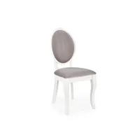 chaise mso chaise médaillon blanche et grise en bois louis