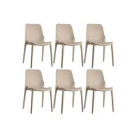 chaise de jardin scab design chaise lot de 6 chaises ginevra empilable taupe