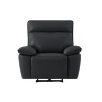 fauteuil de relaxation vente-unique.com fauteuil relax électrique en cuir de vachette noir novena