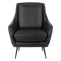 fauteuil cuir noir