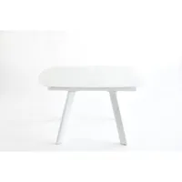 table de repas en métal blanc 75 x 90 x 130 cm spid
