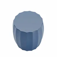 table d'appoint ronde en ciment bleu grenade