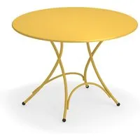 emu table pliante ronde pigalle - jaune curry