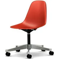 vitra chaise de bureau eames plastic side pscc - poppy red re