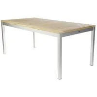 jan kurtz table quadrat - teck - aluminium nature - 140 x 80 cm