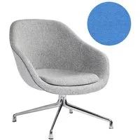 hay about a lounge chair low aal 81 - aluminium poli - remix 743 - bleu