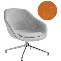 hay about a lounge chair low aal 81 - aluminium poli - remix 543 - orange