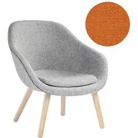 hay about a lounge chair low aal 82 - chêne savonné - remix 543 - orange