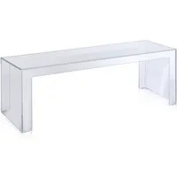 kartell invisible side - table d'appoint  - verre clair - hauteur 40 cm