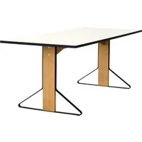 artek table salle à manger kaari petit modèle - hpl blanc, brillance intense - bois naturel - petit