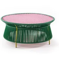 ames table basse caribe - vert/rose/curry